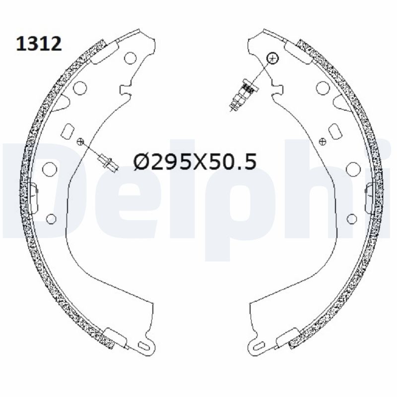 Brake Shoe Set - LS2187 DELPHI