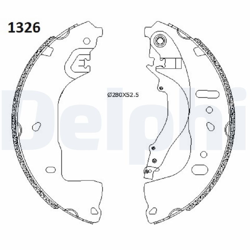 Kit ganasce freno - LS2197 DELPHI