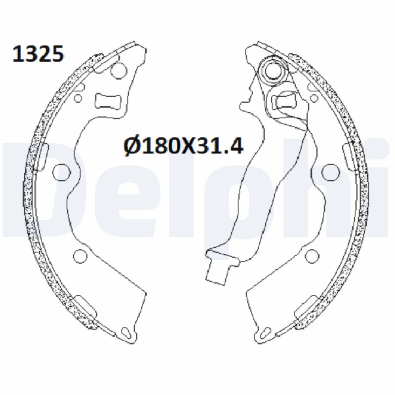 Комплект тормозных колодок - LS2199 DELPHI