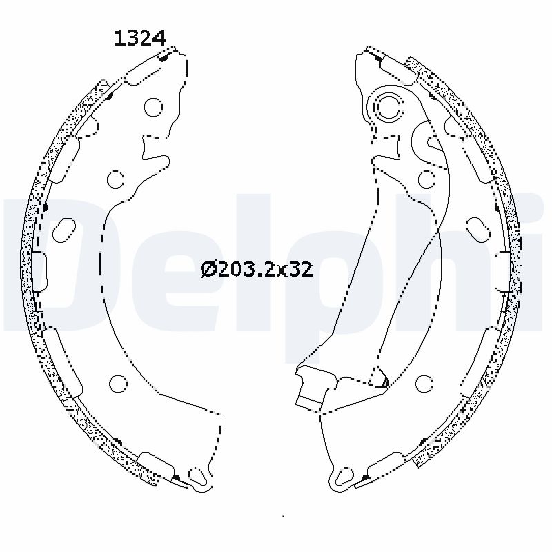 Brake Shoe Set - LS2200 DELPHI
