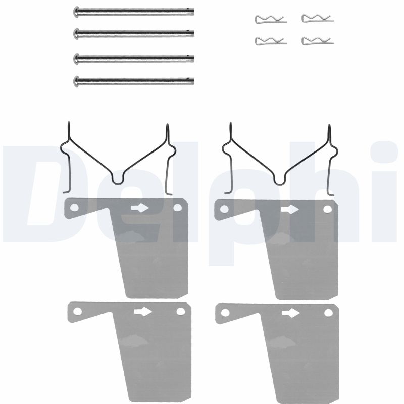 Kit accessori, Pastiglia freno - LX0028 DELPHI