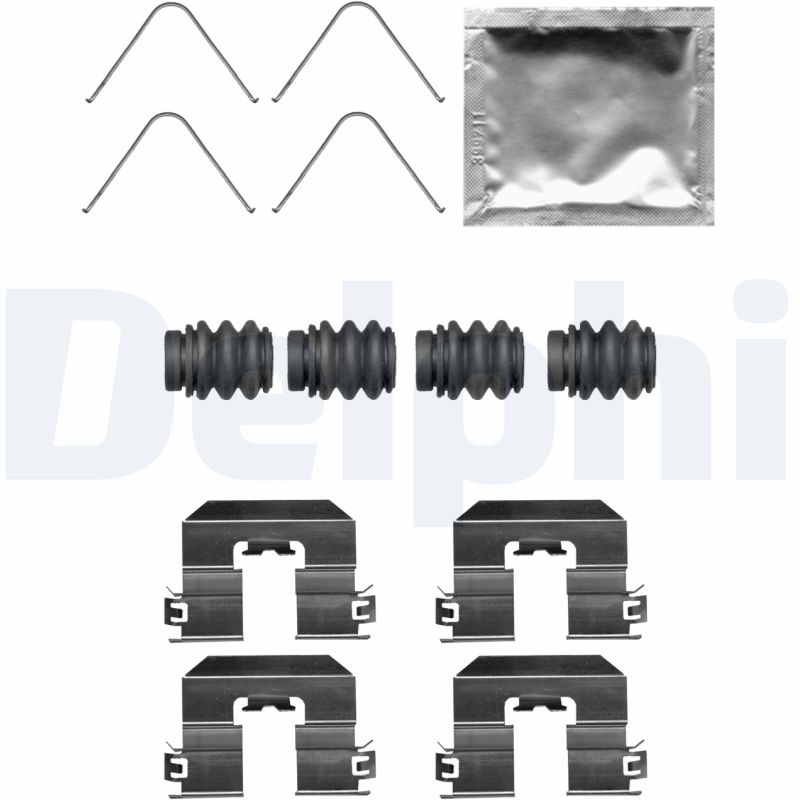 Kit accessori, Pastiglia freno - LX0706 DELPHI