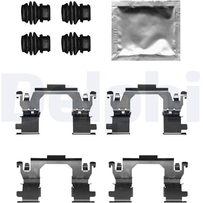 Kit accessori, Pastiglia freno - LX0709 DELPHI