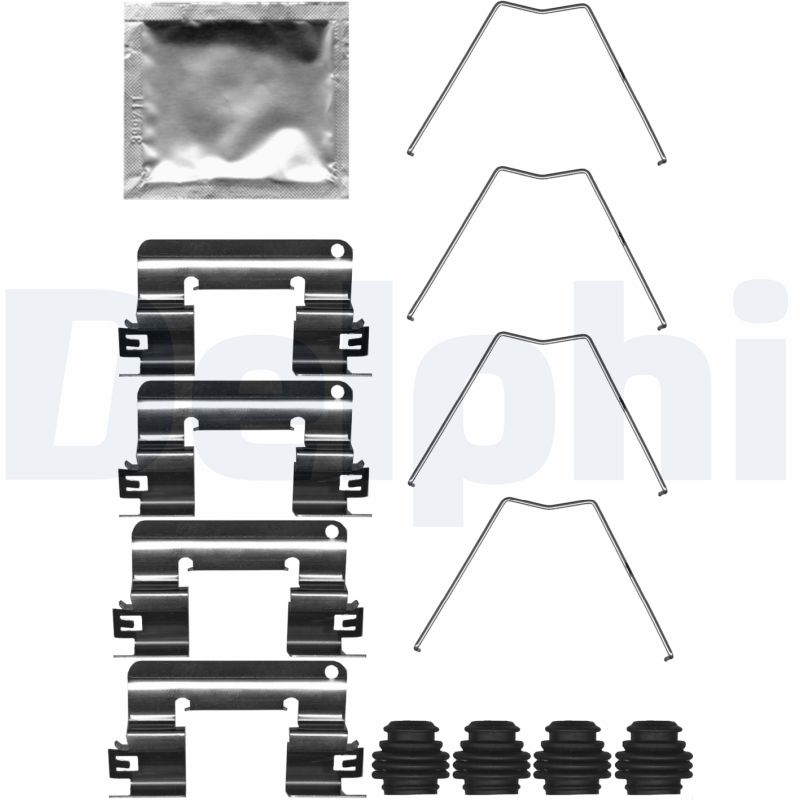 Kit accessori, Pastiglia freno - LX0713 DELPHI
