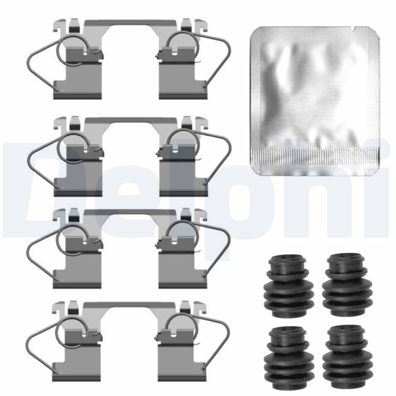 Kit accessori, Pastiglia freno - LX0744 DELPHI