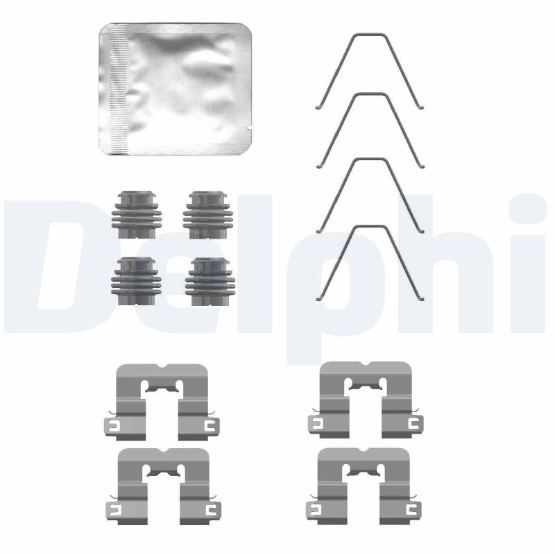 Kit accessori, Pastiglia freno - LX0763 DELPHI