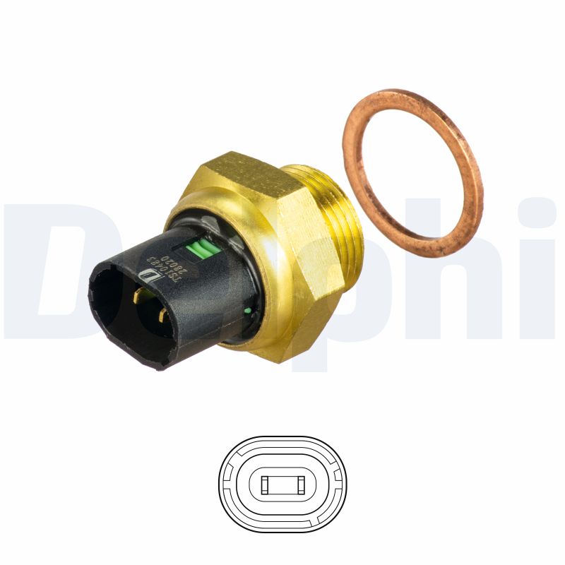 Sensore, Temperatura refrigerante - TS10483 DELPHI