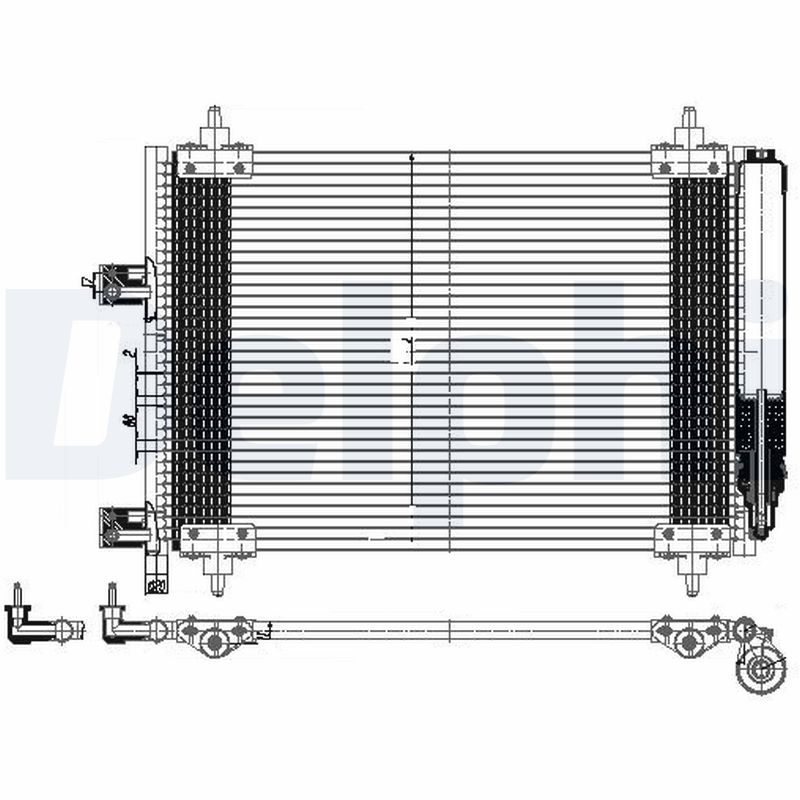 Condenser, air conditioning - TSP0225537 DELPHI
