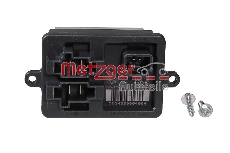 Resistor, interior blower - 0917745 METZGER