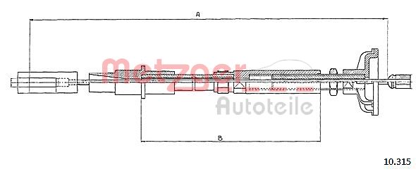 Clutch Cable - 10.315 METZGER