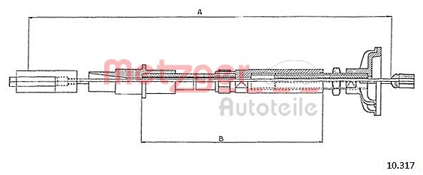 Clutch Cable - 10.317 METZGER