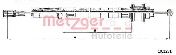 Clutch Cable - 10.3291 METZGER