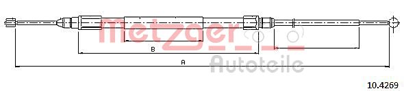 Cable, parking brake - 10.4269 METZGER