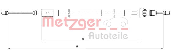 trosas, stovėjimo stabdys - 10.4657 METZGER