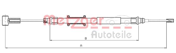 Cable, parking brake - 10.4744 METZGER