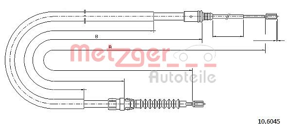 Cavo comando, Freno stazionamento - 10.6045 METZGER