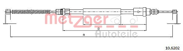 Cavo comando, Freno stazionamento - 10.6202 METZGER