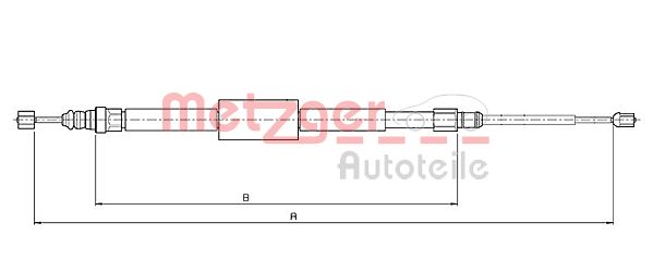 Cable, parking brake - 10.6688 METZGER