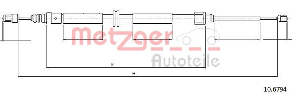 Cable, parking brake - 10.6794 METZGER