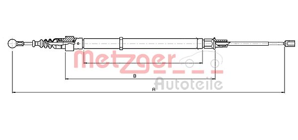 Cavo comando, Freno stazionamento - 10.7139 METZGER