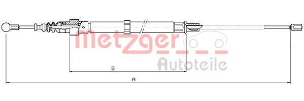 Cavo comando, Freno stazionamento - 10.7508 METZGER