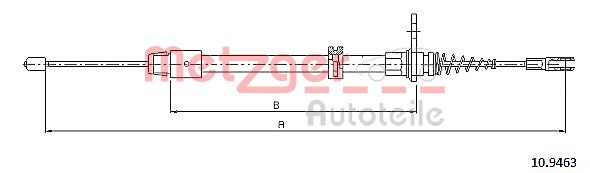 Cable, parking brake - 10.9463 METZGER