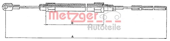 Cable, parking brake - 10.4131 METZGER