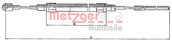 Cavo comando, Freno stazionamento - 10.415 METZGER