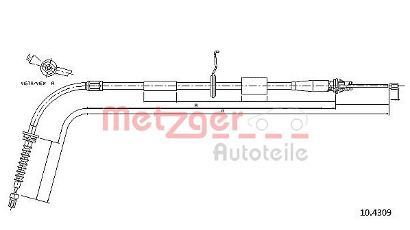 trosas, stovėjimo stabdys - 10.4309 METZGER