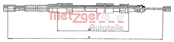 Cavo comando, Freno stazionamento - 10.720 METZGER