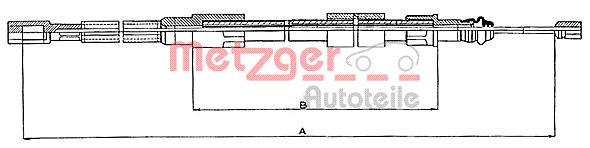 Cavo comando, Freno stazionamento - 10.7211 METZGER
