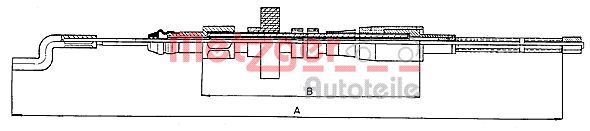 Cavo comando, Freno stazionamento - 10.7391 METZGER