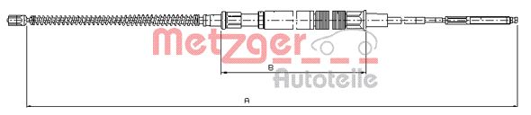 Cable, parking brake - 10.7409 METZGER
