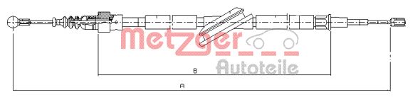 Cable, parking brake - 10.7506 METZGER