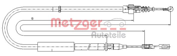 Cavo comando, Freno stazionamento - 10.7513 METZGER