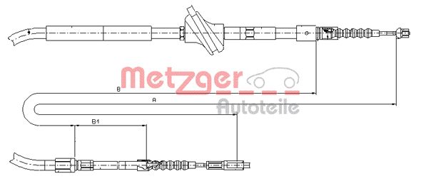 Cavo comando, Freno stazionamento - 10.7583 METZGER