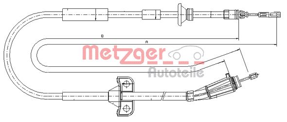 Cavo comando, Freno stazionamento - 10.8065 METZGER