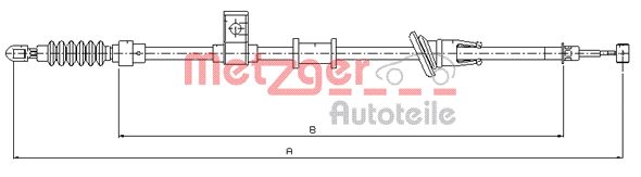 Cable, parking brake - 10.8223 METZGER