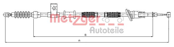 Cable, parking brake - 10.8224 METZGER