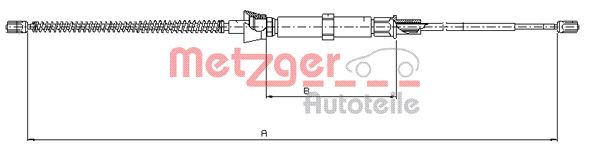 Cable, parking brake - 10.9032 METZGER