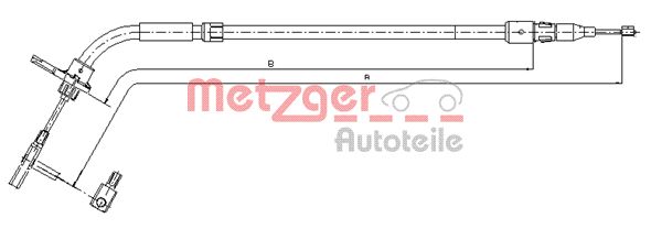 Cable, parking brake - 10.9333 METZGER