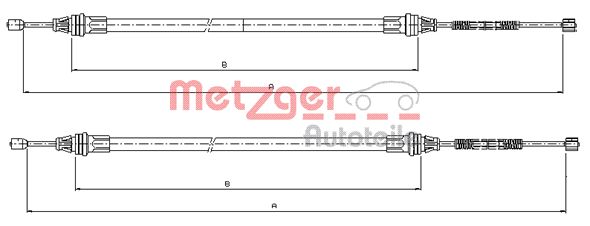 trosas, stovėjimo stabdys - 10.9336 METZGER