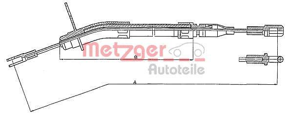 Cavo comando, Freno stazionamento - 10.935 METZGER