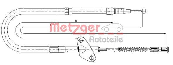 trosas, stovėjimo stabdys - 10.9871 METZGER