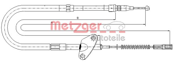 Cavo comando, Freno stazionamento - 10.9872 METZGER
