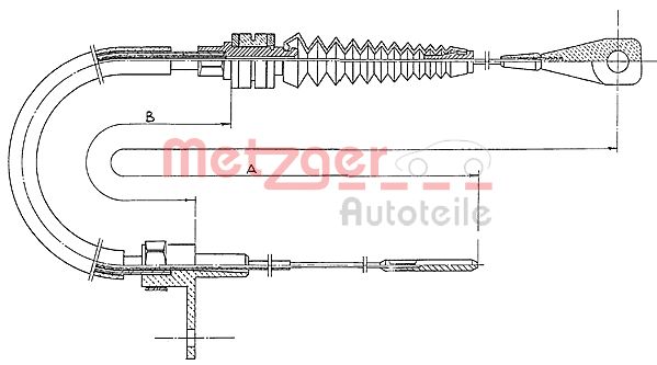 Accelerator Cable - 11.0651 METZGER