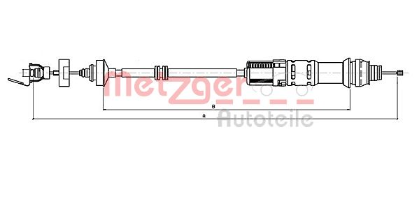 Clutch Cable - 11.2199 METZGER