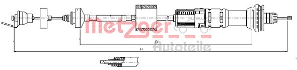 Clutch Cable - 11.2154 METZGER