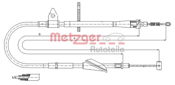 Cable, parking brake - 11.5743 METZGER