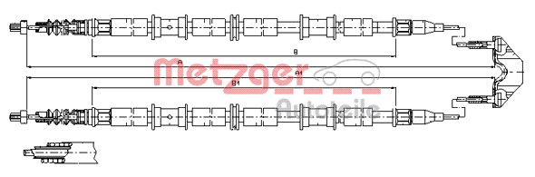 Cable, parking brake - 11.5864 METZGER